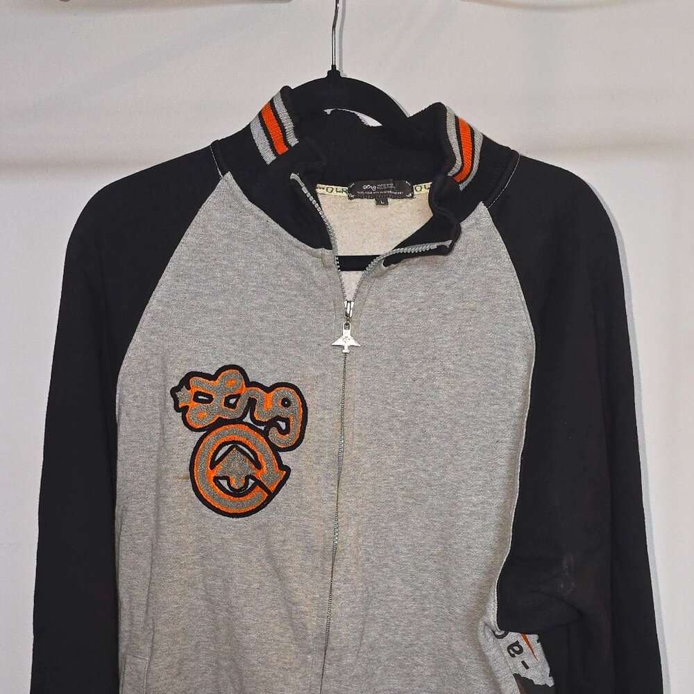 LRG Zip-Up Bomber Jacket | Dope Graphic Back | Size Large